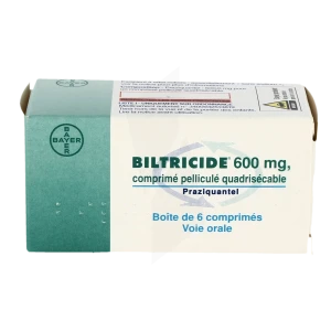 Biltricide 600 Mg, Comprimé Pelliculé Quadrisécable