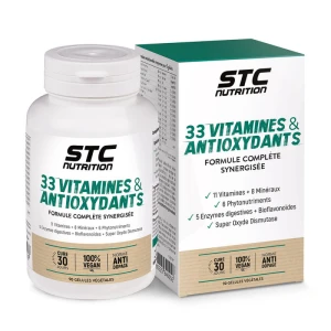Stc Nutrition 33 Vitamins & Antioxydants Gélules B/90