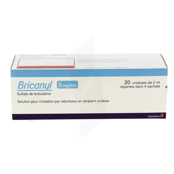 Bricanyl 5 Mg/2 Ml, Solution Pour Inhalation Par Nébuliseur En Récipient Unidose