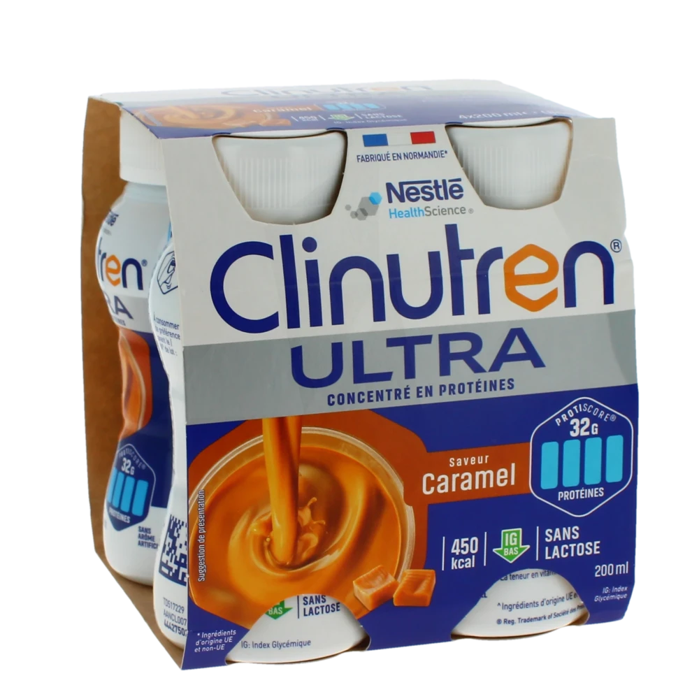 Clinutren Ultra Nutriment Caramel 4 Bouteilles De 200 Ml