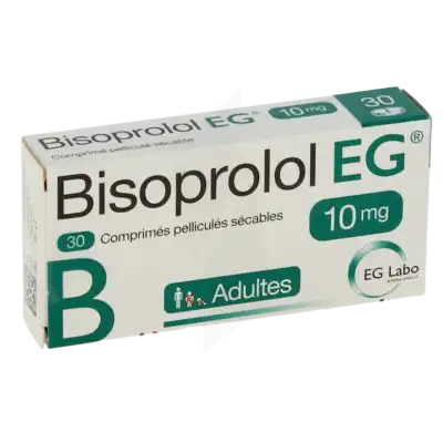Bisoprolol Eg 10 Mg, Comprimé Pelliculé Sécable à Abbeville