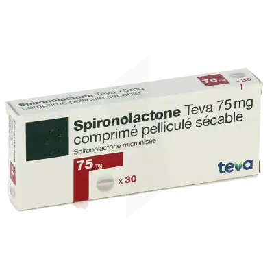 Spironolactone Teva 75 Mg, Comprimé Pelliculé Sécable à TOULOUSE