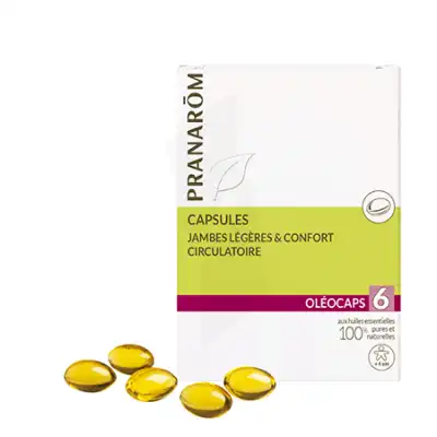Pranarom Oleocaps 6 Caps Jambes Légères & Confort Circulatoire à Nogaro