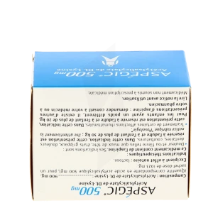 Aspegic 500 Mg, Poudre Pour Solution Buvable En Sachet-dose 20