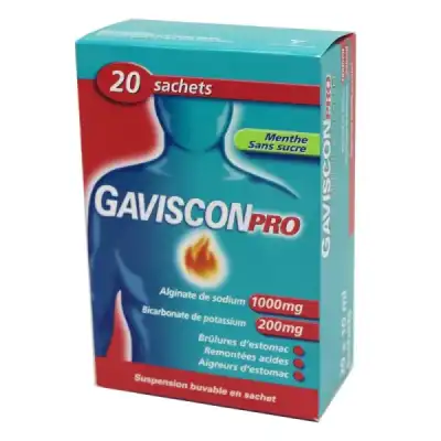 Gavisconpro Susp Buv En Sachet Menthe 20sach/10ml à ANDERNOS-LES-BAINS