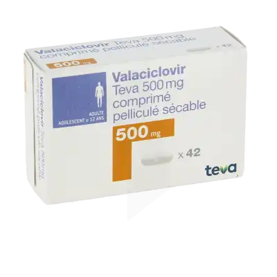 Valaciclovir Teva 500 Mg, Comprimé Pelliculé Sécable à TOULOUSE