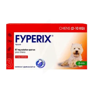 Fyperix 67 Mg Solution Spot-on Pour Chiens, Solution Pour Spot-on