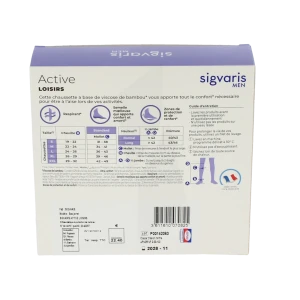 Sigvaris Active Loisirs New Chaussette Classe 2 Homme Noir Normal L
