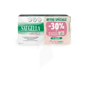 Saugella Cotton Touch Serviette Périodique Avec Ailettes Jour 2b/14