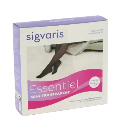Sigvaris Essentiel Semi-transparent Chaussettes  Femme Classe 2 Naturel Large Normal à Grésy-sur-Aix