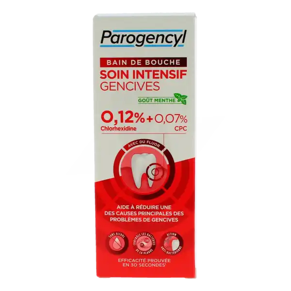 Parogencyl Bain De Bouche Soin Intensif Gencives Chlorhexidine Flacon De 300 Ml