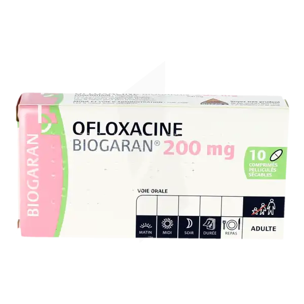 Ofloxacine Biogaran 200 Mg, Comprimé Pelliculé Sécable