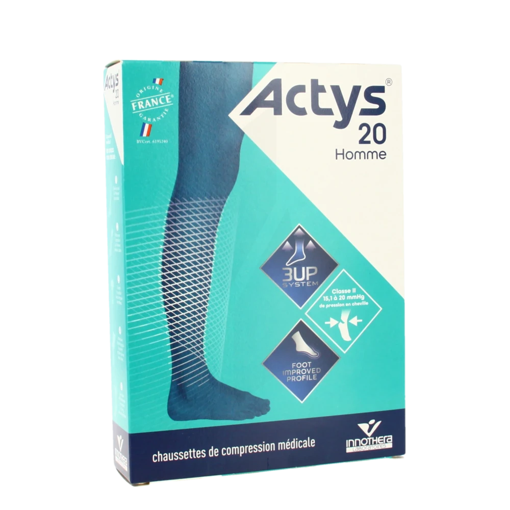 Actys 20 Chaussette Pf Homme Noir T2n