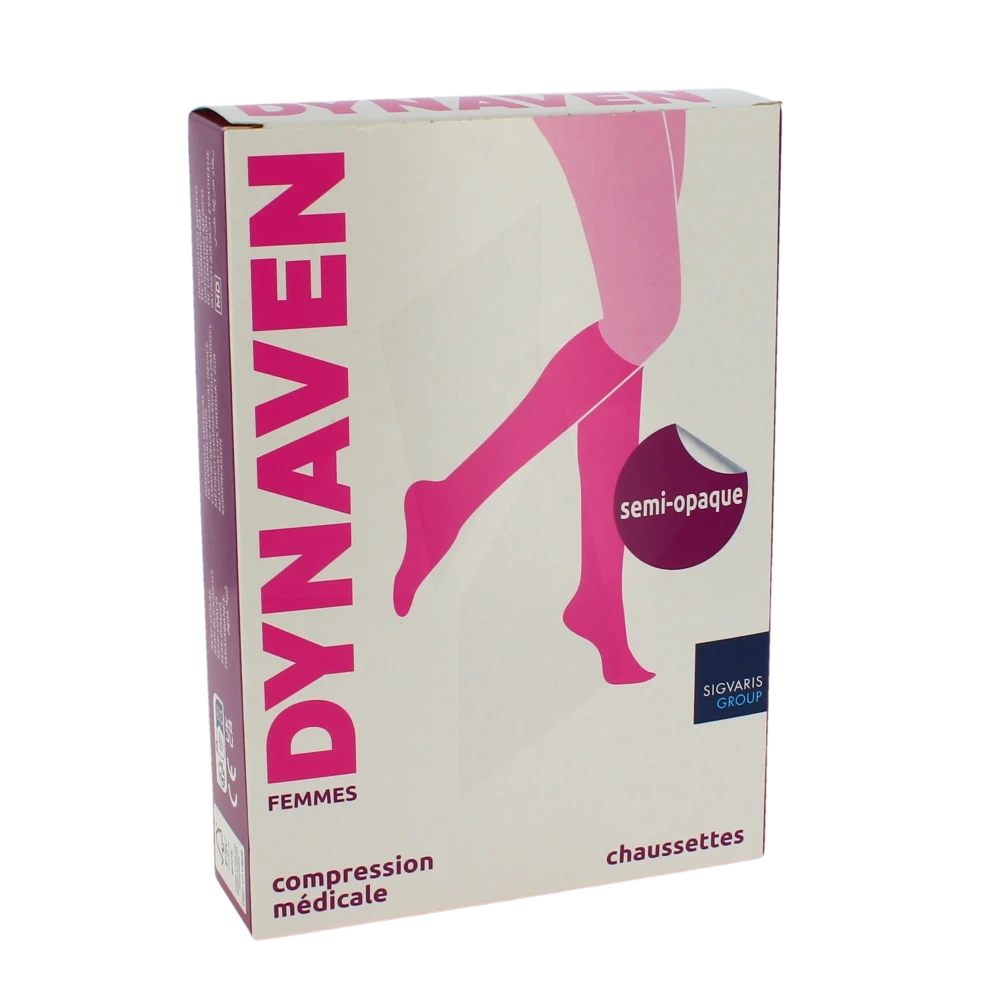 Sigvaris Dynaven Semi-opaque Chaussette Classe 3 Femme Beige Normal S