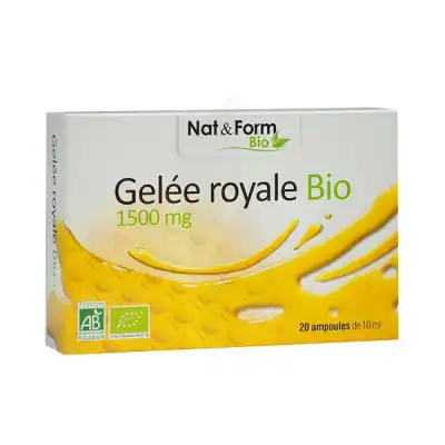 Nat&form Bio Gelée Royale Solution Buvable 20amp/10ml à Mérignac