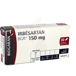 Irbesartan Bgr 150 Mg, Comprimé Pelliculé