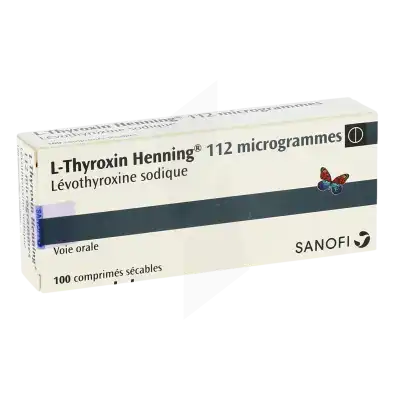 L-thyroxin Henning 112 Microgrammes, Comprimé Sécable à Bassens