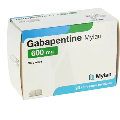 Gabapentine Mylan 600 Mg, Comprimé Pelliculé à Paris