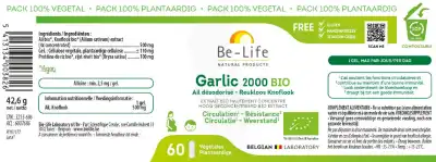 Be-life Garlic 2000 Bio Gélules B/60
