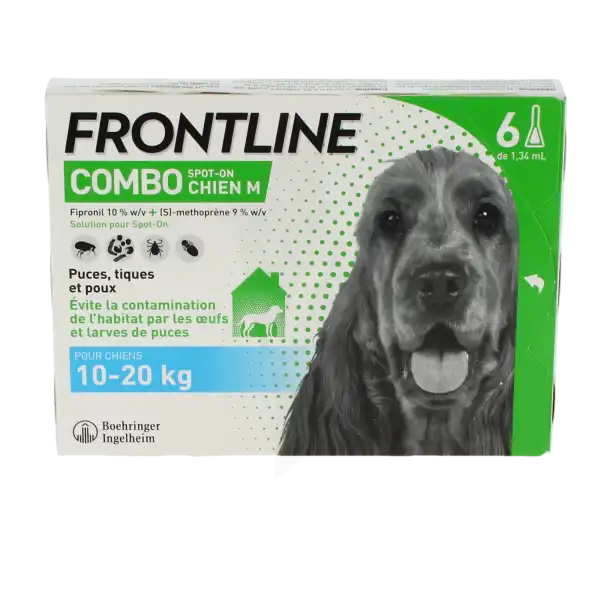 Frontline Combo 134,00 Mg / 120,60 Mg Solution Pour Spot-on Pour Chien M, Solution Pour Spot-on