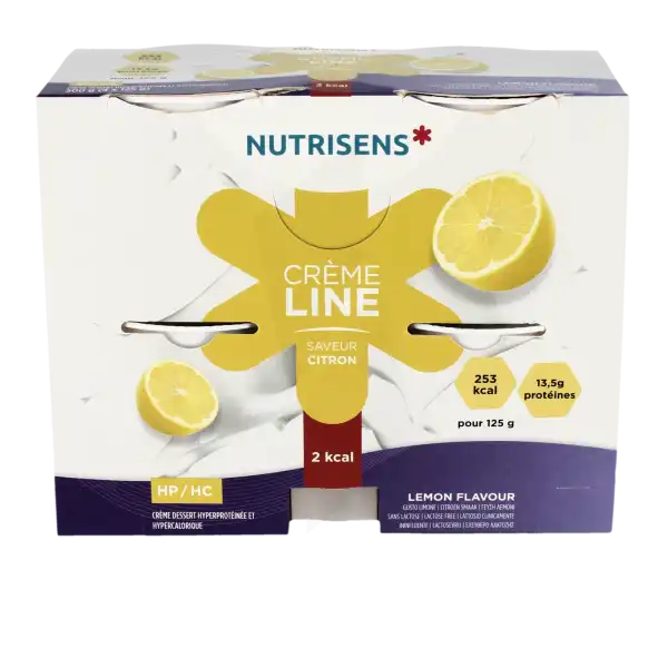 Nutrisens Cremeline 2kcal Nutriment Citron 4cups/125g
