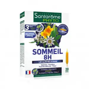 Santarome Bio Sommeil 8h Solution Buvable 20 Ampoules/10ml à La Lande-de-Fronsac