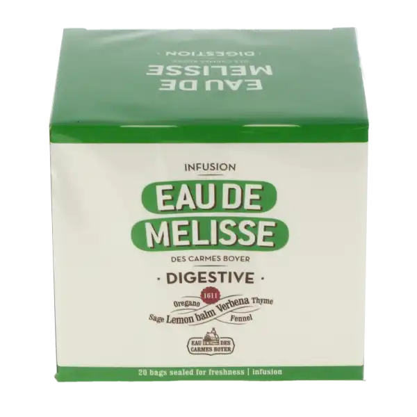 Eau De Mélisse Des Carmes Boyer Mélissane Tisane Digestive Bio 20 Sachets/1,5g