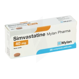 Simvastatine Viatris 40 Mg, Comprimé Pelliculé