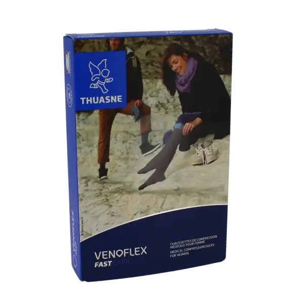 Venoflex Fast 2 Chaussette Laine Femme Torsades Ecru Taille 3n