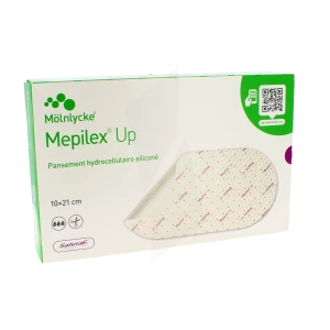 Mepilex Up Pans Hydroc Silic 10x21cm B/10