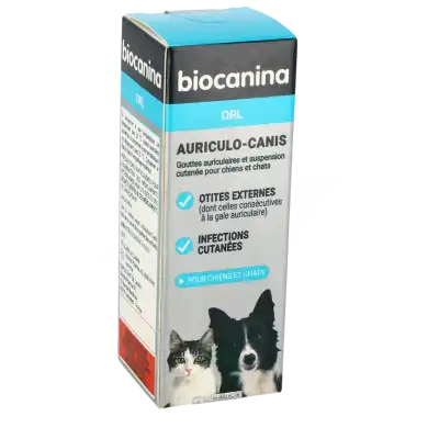 Biocanina Auriculo-canis Solution auriculaire et cutanée Fl compte-gouttes/20ml