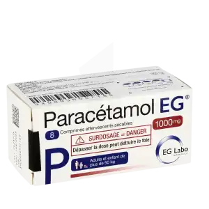 Paracetamol Eg 1000 Mg, Comprimé Effervescent Sécable à DIJON