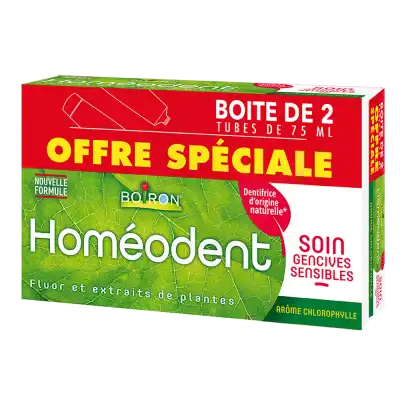 Boiron Homéodent Soin Gencives Sensibles Dentifrice Chlorophylle 2T/75ml