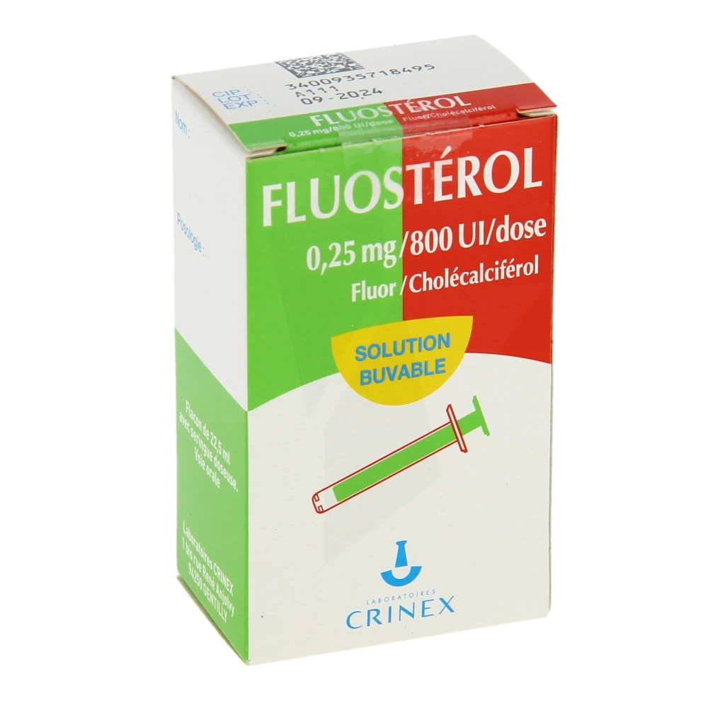 Fluosterol 0,25 Mg/800 U.i./dose, Solution Buvable