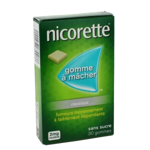 Nicorette 2 Mg Sans Sucre, Gomme à Mâcher Médicamenteuse édulcorée Au Sorbitol