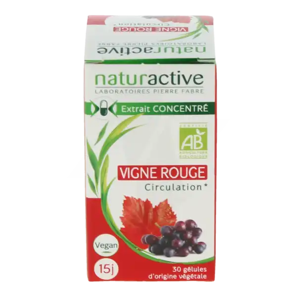 Naturactive Phytotherapie Vigne Rouge Bio GÉl Pilulier/30
