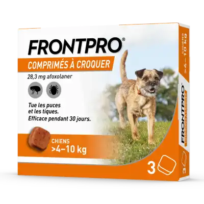 Frontpro 28,3 mg Comprimés à croquer pour Chien 4-10kg Plq/3