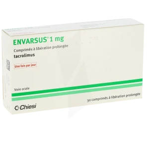 Envarsus 1 Mg, Comprimé à Libération Prolongée