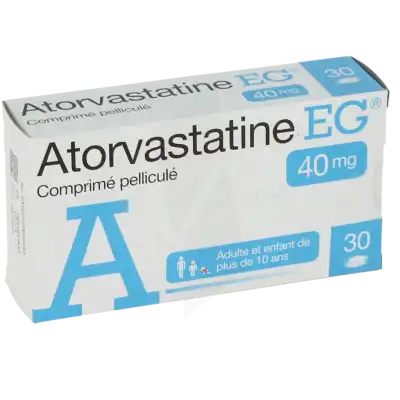 Atorvastatine Eg Labo 40 Mg, Comprimé Pelliculé à COLLONGES-SOUS-SALEVE