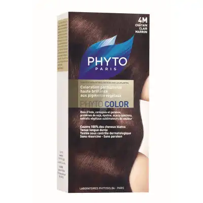 Phytocolor Coloration Permanente Phyto Chatain Clair Marron 4m à Bordeaux