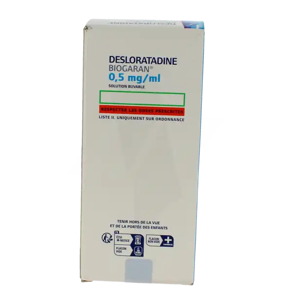 Desloratadine Biogaran 0,5 Mg/ml, Solution Buvable