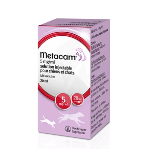 Metacam 5 Mg/ml Solution Injectable Pour Chiens Et Chats, Solution Injectable