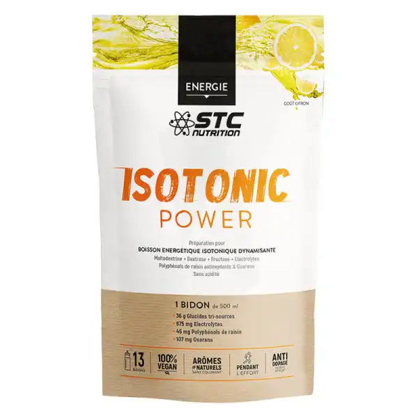 Stc Nutrition Isotonic Power Préparation Pour Boisson énergétique Citron Pot/525g