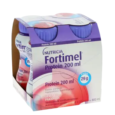 Fortimel Protein Sensation Fraîcheur Nutriment Fraise Givrée 4 Bouteilles/200ml à SENNECEY-LÈS-DIJON