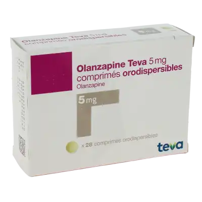 OLANZAPINE TEVA 5 mg, comprimé orodispersible