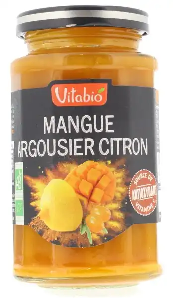 Vitabio Antioxydant Purée Mangue Argousier Citron Pot/290g