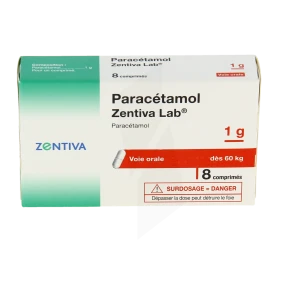 Paracetamol Zentiva Lab 1 G, Comprimé