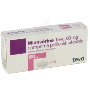 Mianserine Teva 60 Mg, Comprimé Pelliculé Sécable