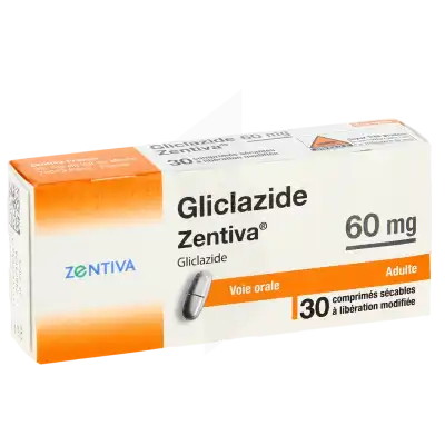 Gliclazide Zentiva 60 Mg, Comprimé Sécable à Libération Modifiée à NANTERRE