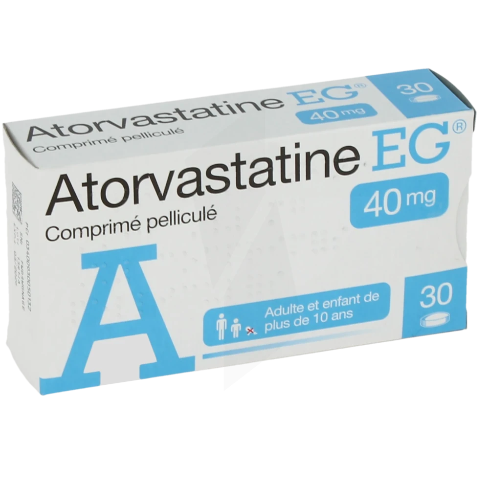 Atorvastatine Eg Labo 40 Mg, Comprimé Pelliculé